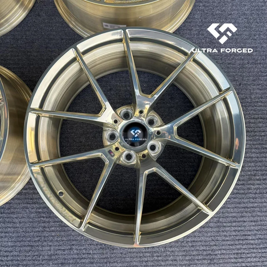 763M Style Frozen Gold 17-22 Inch Forged Wheels Y-Spoke 6061-T6