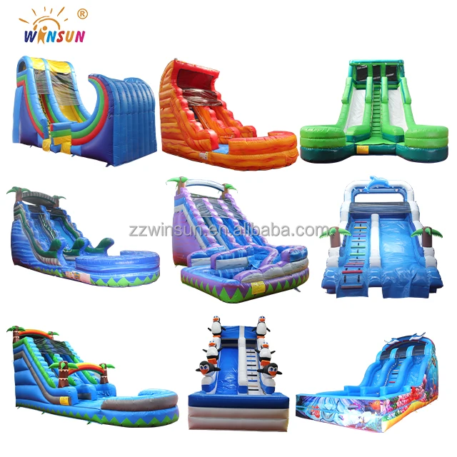 45ft Giant Inflatable Water Slide With Pool For Adult Slip N Slide