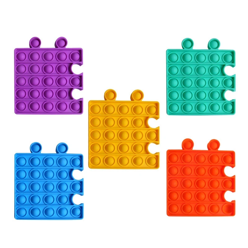 Push Pop Bubble Fidget Sensory Toy For Autistic Children Adult Silicone Stress Reliever Toy