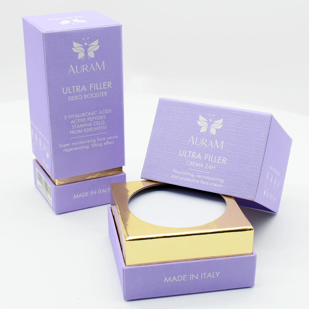 Luxury Cosmetics Packaging Box Texture Paper Fashion Attractive Design Paper Cardboard Box factory