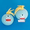 Faccia di mostro azzurro chiaro - 6,5*9 cm