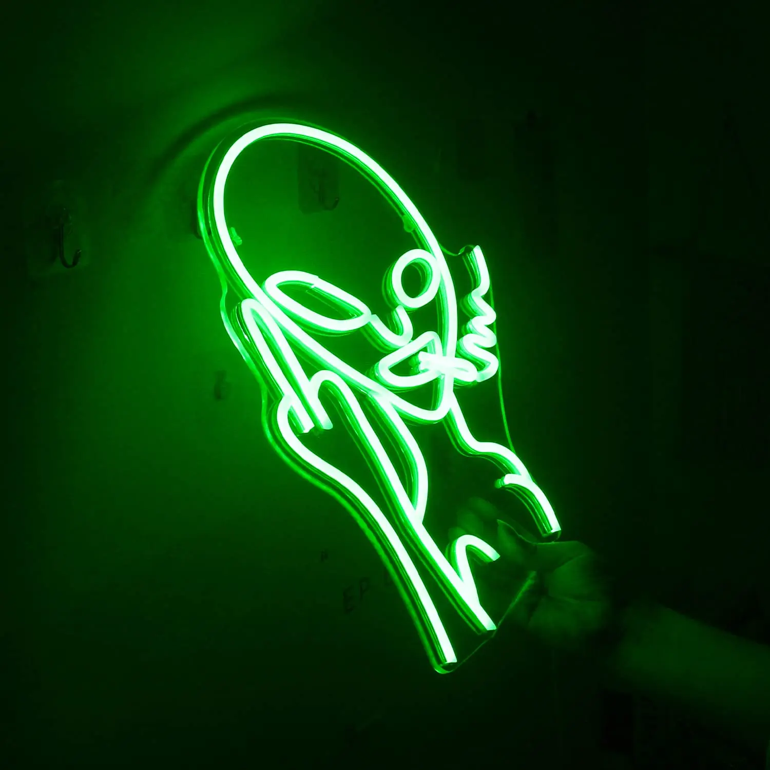 product smoking alien neon lights for wall decor green usb decorative led neon signs novel green alien neon signs-3
