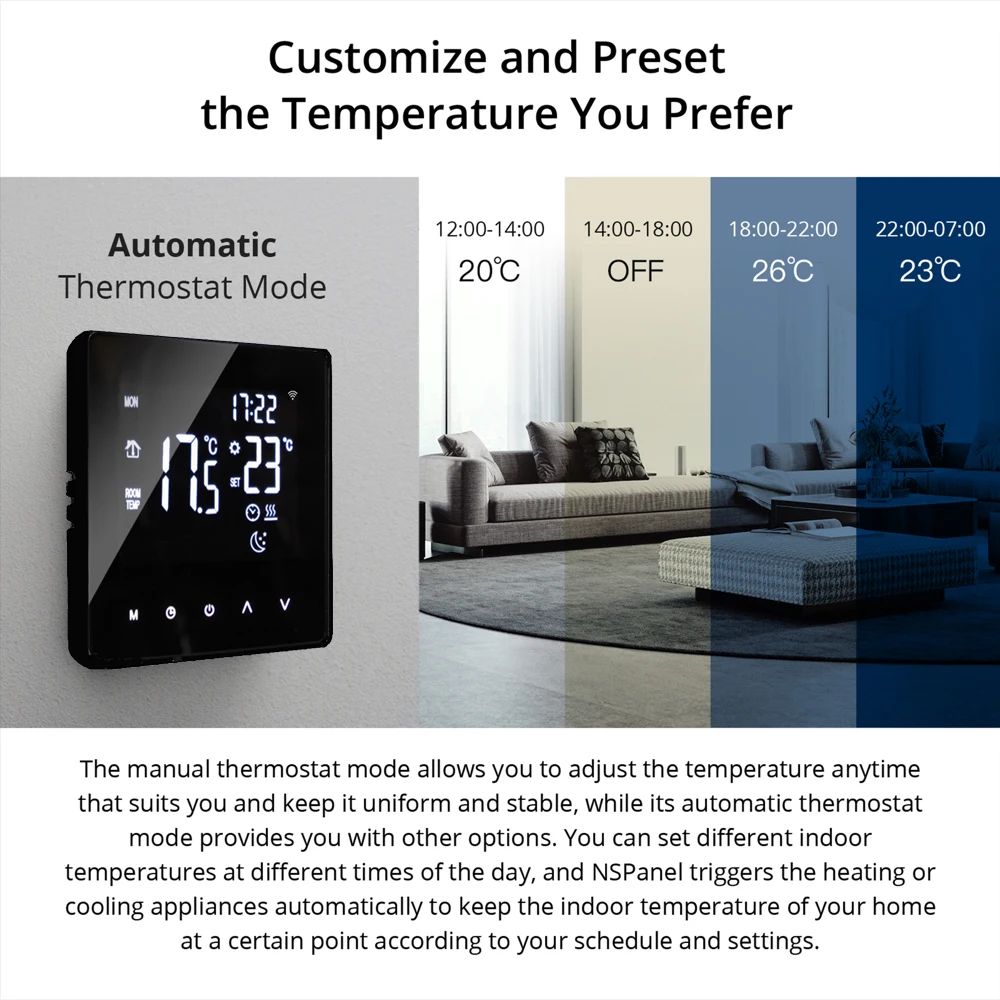 Hot Selling Smart AI Room Thermostat Temperature Controller LCD Display  Thermostat Floor Heating Thermostat