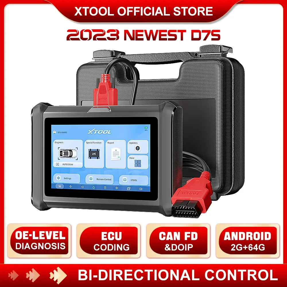 XTOOL D7 OBD2 Bi-Directional Diagnostic Scan Tool with OE-Level Full  Diagnosis, 36+ Services, IMMO/Key Programming, ABS Bleeding