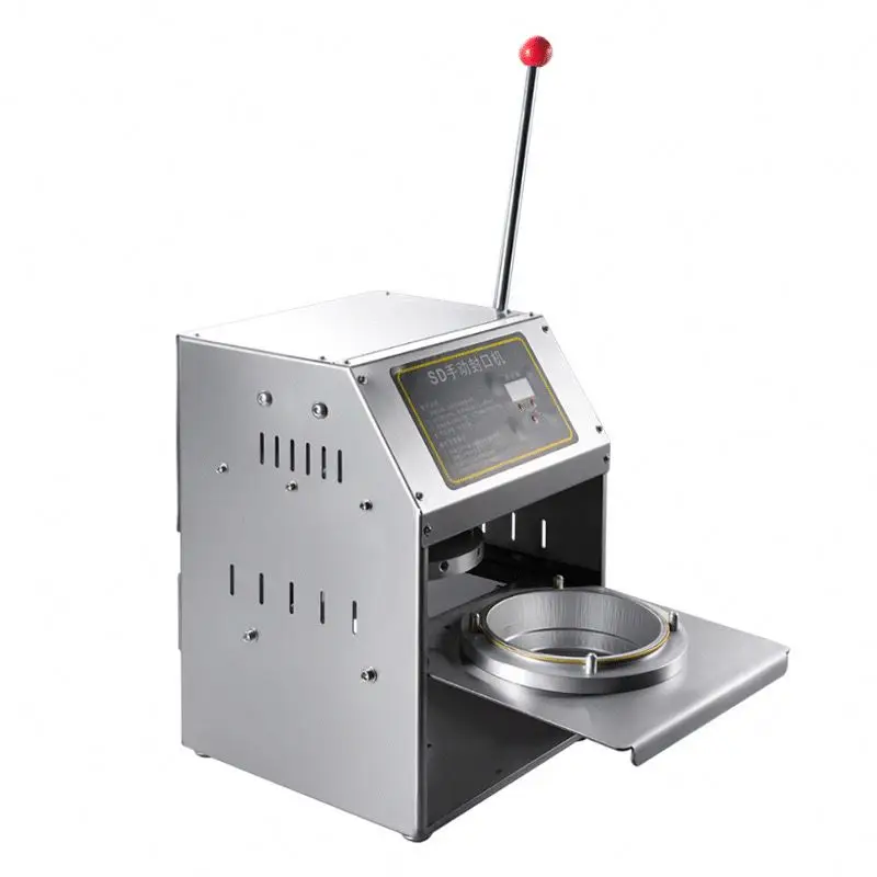TEBAK Electric Aluminum Customized Fast Food Manual Semi-automatic Foil Square Sealer Container Heat Boxes Sealing Machine