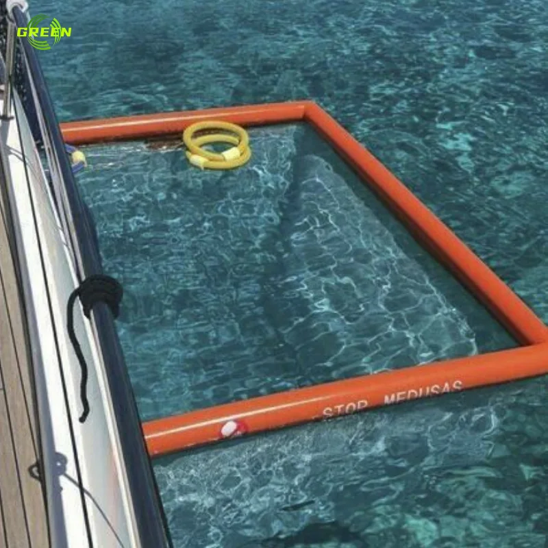Customized Floating Inflatable Sea Swimming Pool with Net Outdoor Play ...