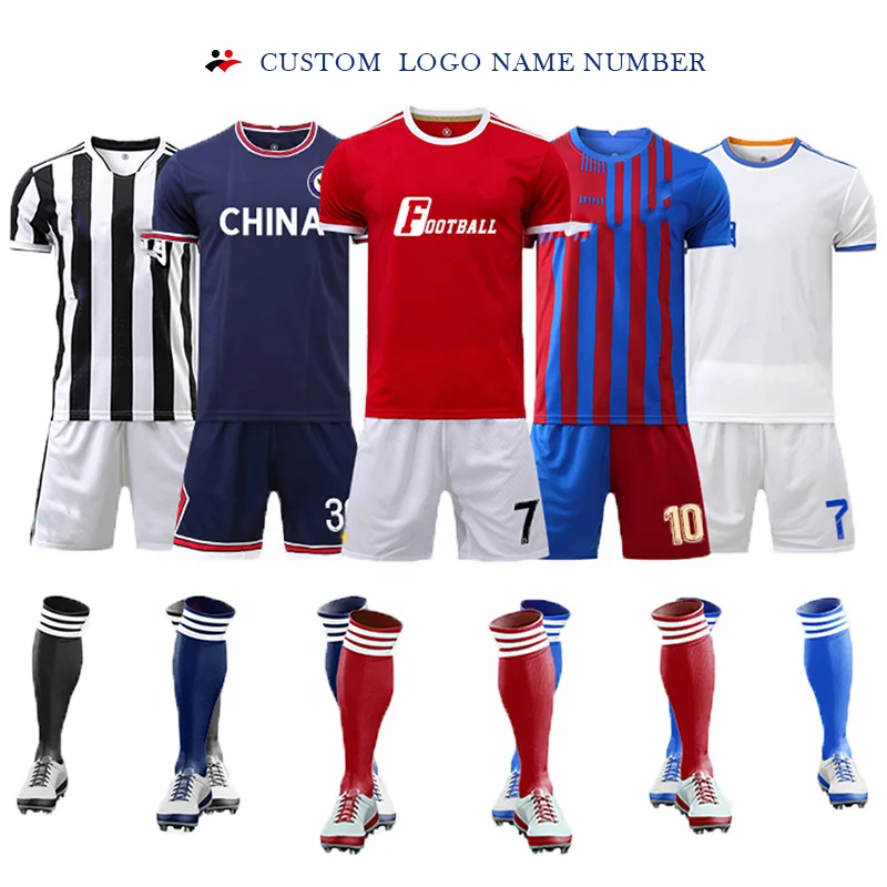 Custom Men Retro Soccer Wear For Kids Kit Jersey Set Football Uniform ...