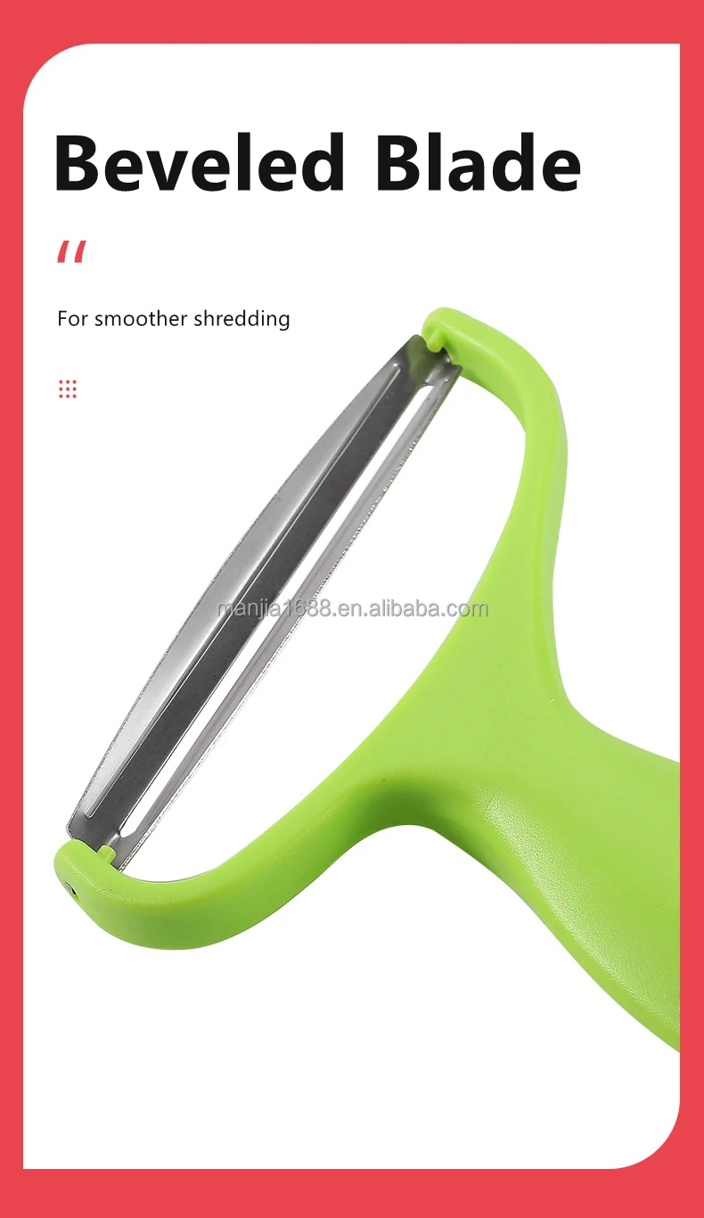 Manjia Wide Mouth Peeler Vegetables Fruit Stainless Steel Knife Cabbage
