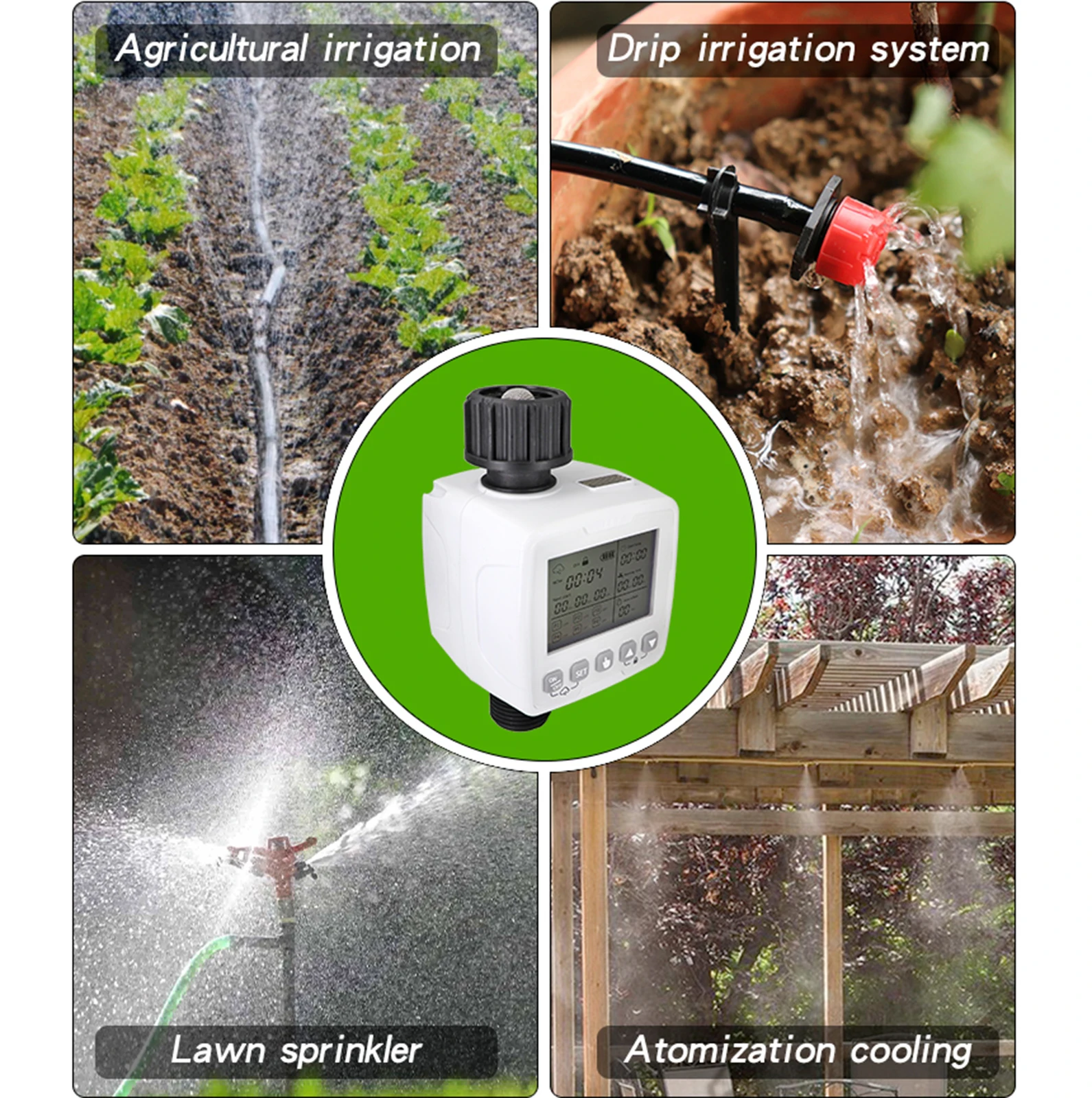 Smart Garden Watering Timer Rain Sensor With 6 Independent Programs For