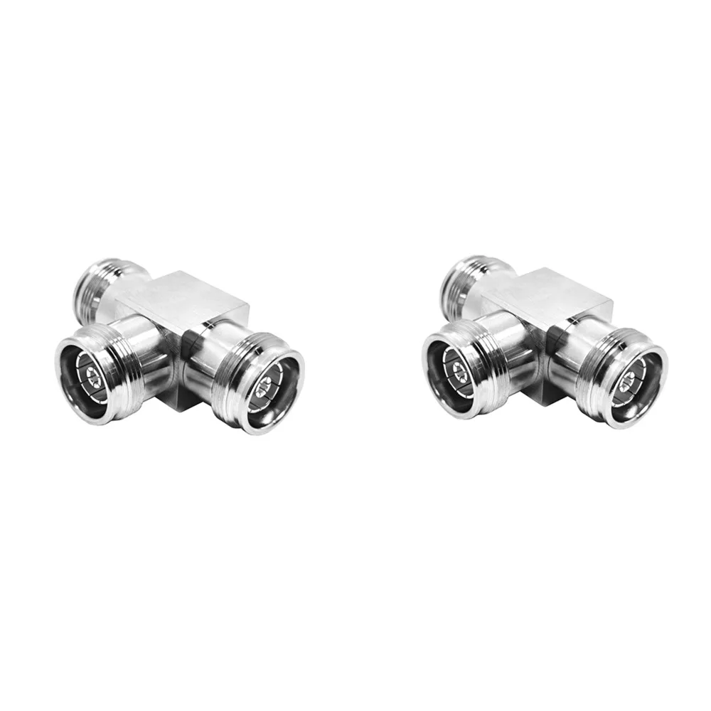 Factory T Type Mini DIN 4.3-10 L20 Female to Female to 4.310 Female 4.3/10 Rf Coaxial Adaptor Adapter Right Angle  Connector