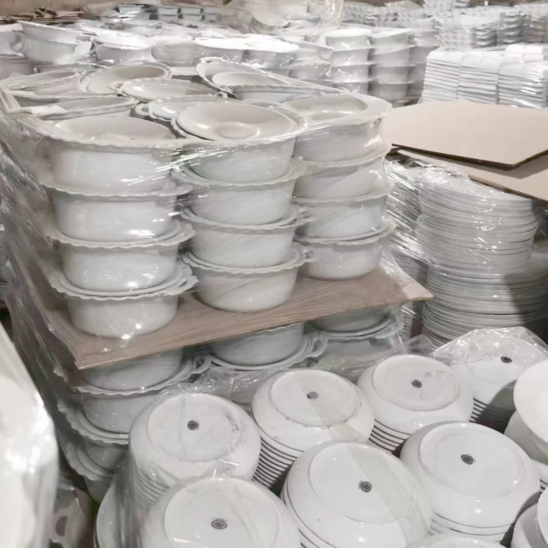 Factory Wholesales Stock White Ceramic Plate And Bowl Tableware Plates ...