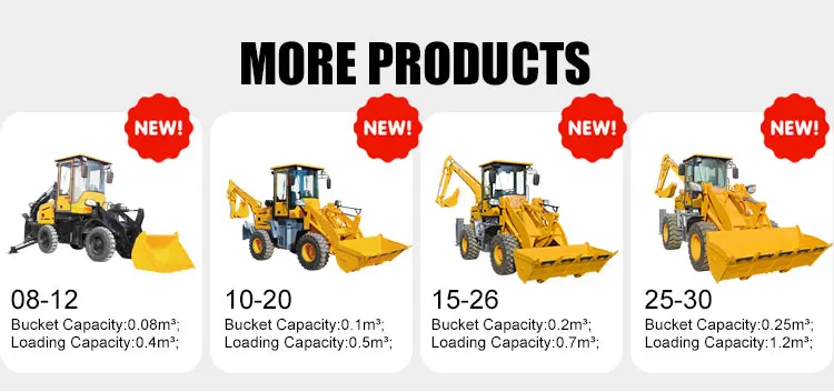 Factory Price Front End Loader 4x4 Backhoe Loader Land Leveling Small Wheel Loader Lifting Capacity 2.8 Tons