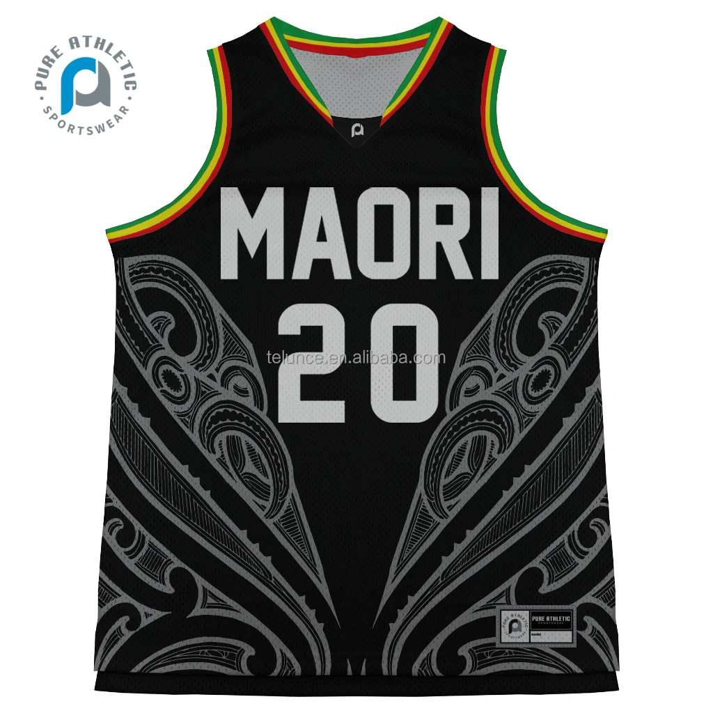 Maori Tiki Shell Basketball Jersey A95
