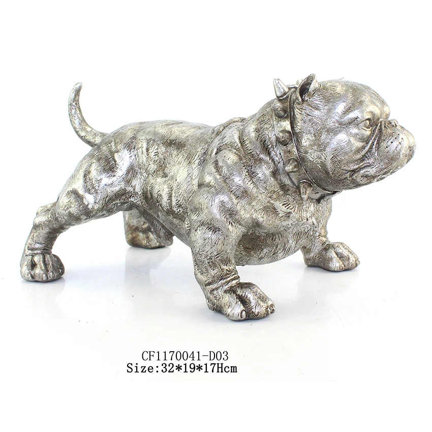 wholesale resin bulldog resin dog statue for home decoration