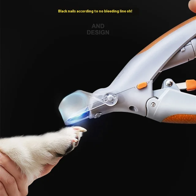 LED Bloodless Pet Nail Clipper ABS Material Small Style Dog/Cat Grooming Tool ABS Small Style Pet Nail Grinder for Pet Care