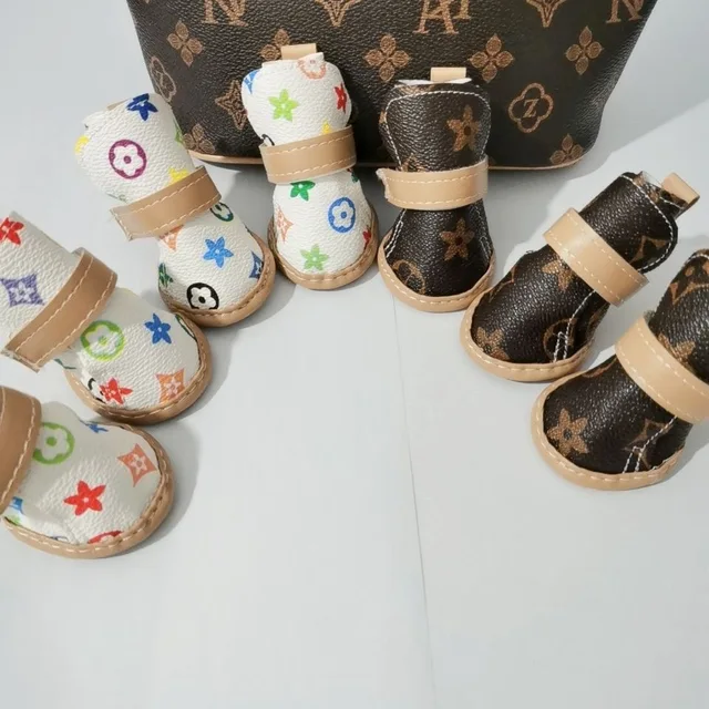 Wholesale Manufacturer's Fashion PU Leather Dog Shoes Elegant Pet Clothes