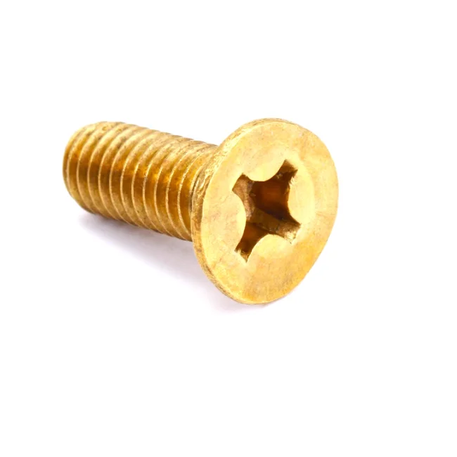 product factory customized flat head brass swivel screws high strength polished stainless steel phillips brass screws-61