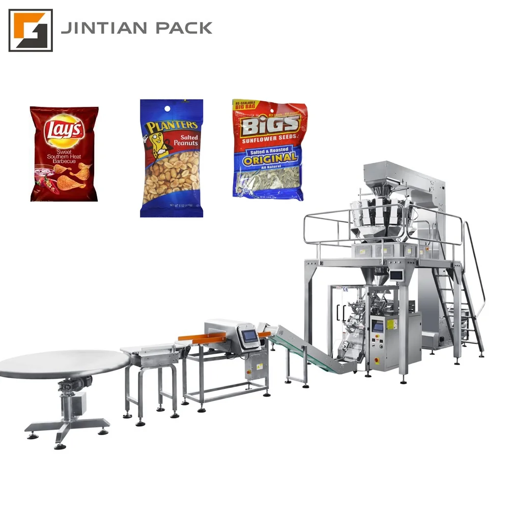 Automatic Inclined Vertical Form Fill Seal Live Fish Frozen Poultry Seafood Heavy Hardware Product Packaging Machine