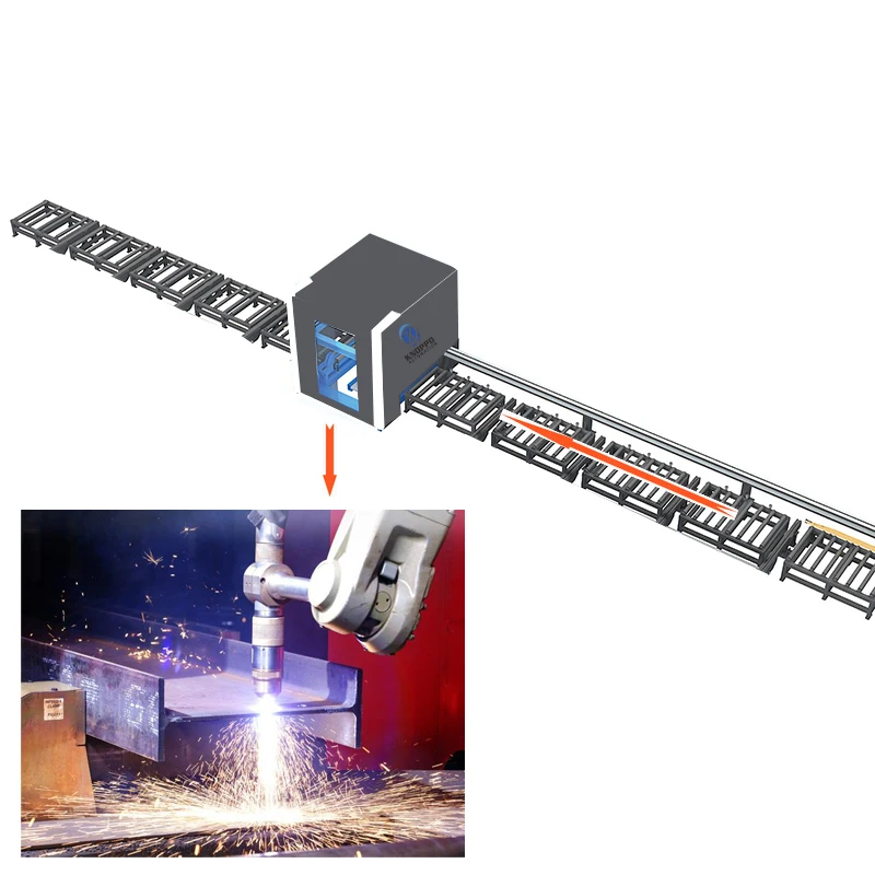 Robot Arm h Beam I Beam Cutting Fabrication Machine Steel Profiles Cnc Plasma Cutter