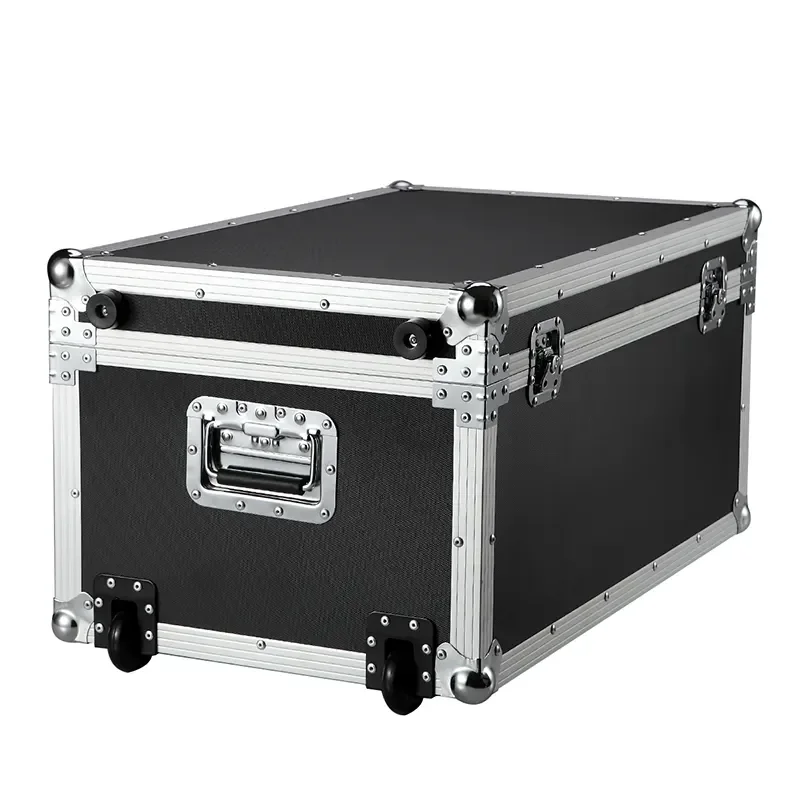 TYI Durable Metal Hardware and Poly Wood Plate Aluminum Flight Case with Trolley and Wheels for Carrying Precision Equipment manufacture