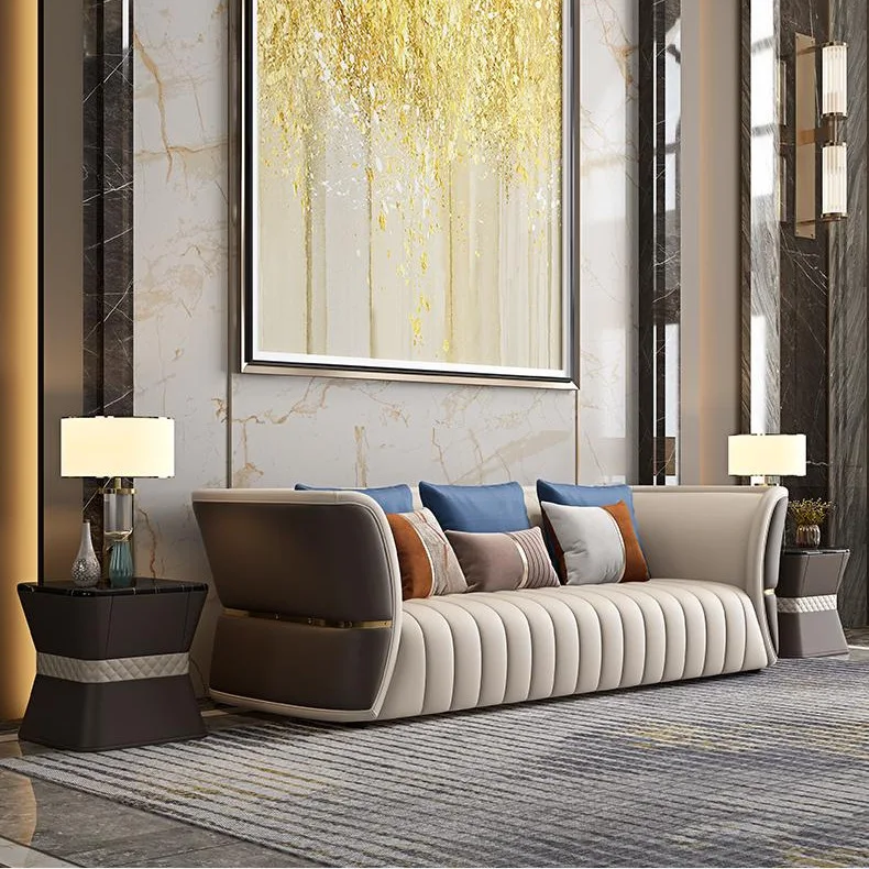 Luxury Italian Leather Sofa Set for Living Room - High End