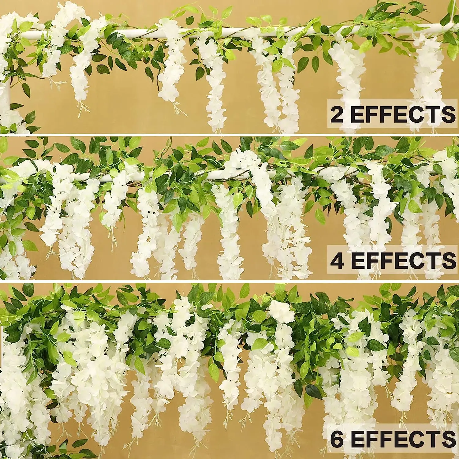 Wholesale Custom Artificial Wisteria Bean String Violet Hanging Decor