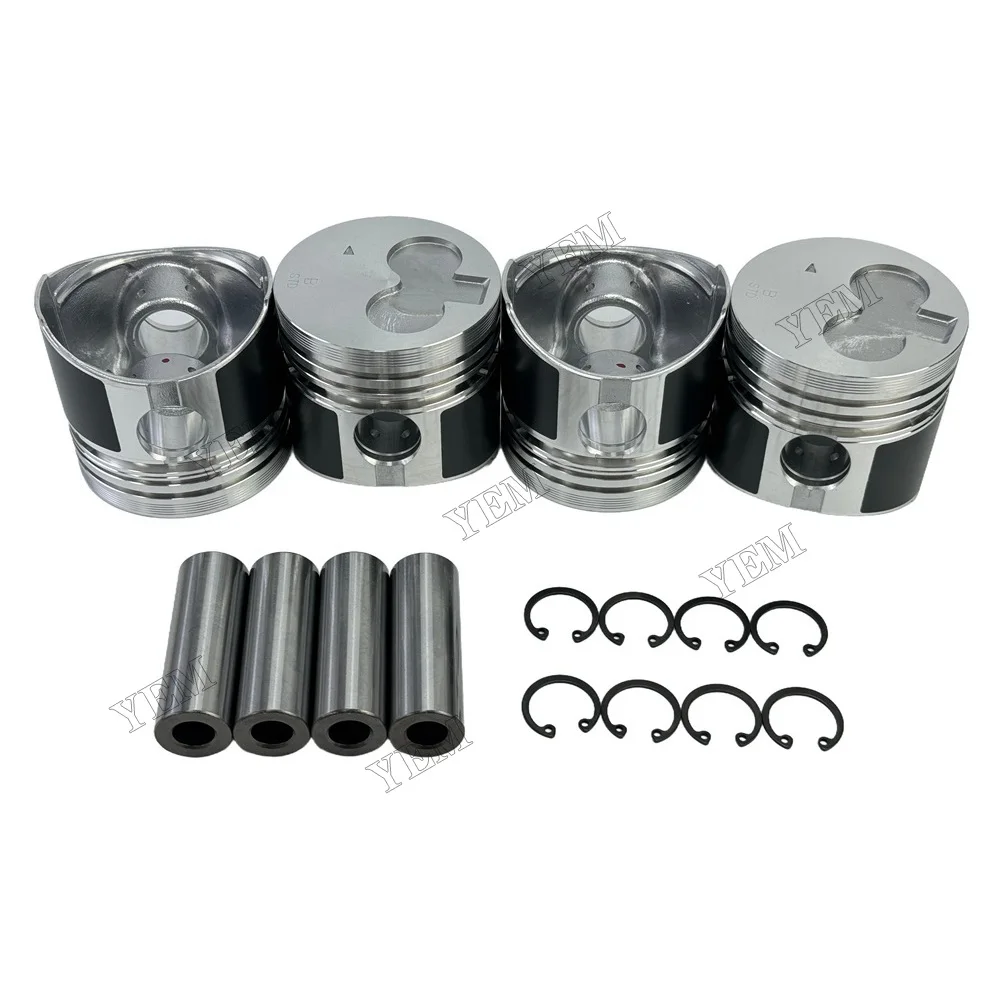 K4F Piston With Pin Circlip Compatible for Mitsubishi Engine Diesel Parts Replacement Engine Rebuild Kit