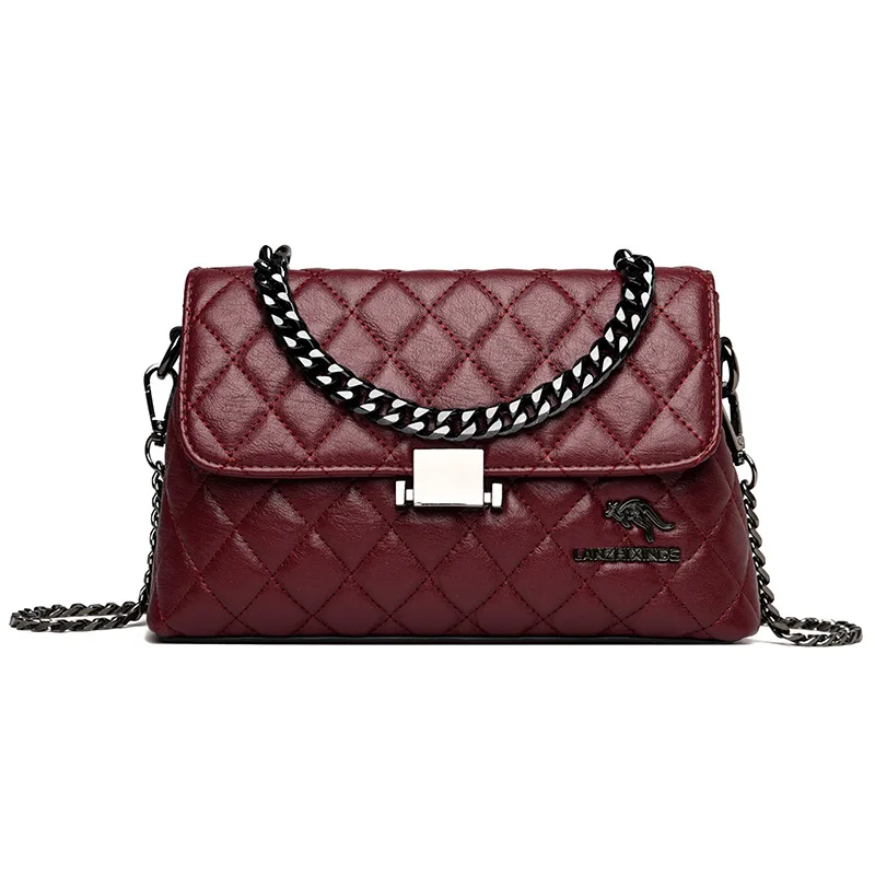Luxury Designer Bags Women Leather Chain Crossbody Bag,Pink 