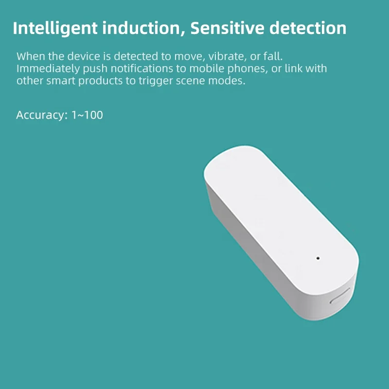 Tuya Smart Zigbee Wireless Vibration Sensor Battery Operated Smart Home Automation Equipment App Control Smart Shock Sensor