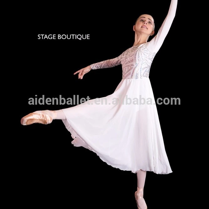 white christmas dresses Danzcue Full Length Vivid Chiffon Praise Dance Dress – Danzia