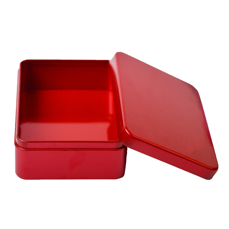 low moq red small tin box