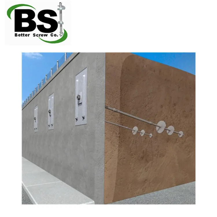 Gravity Retaining Wall Block Helical Tie Back Anchors for Foundation Repairs