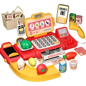 EPT Custom 36PCS Kids Home Supermarket Toy Preschool Pretend Play Play Cash Register Machine Toy Set