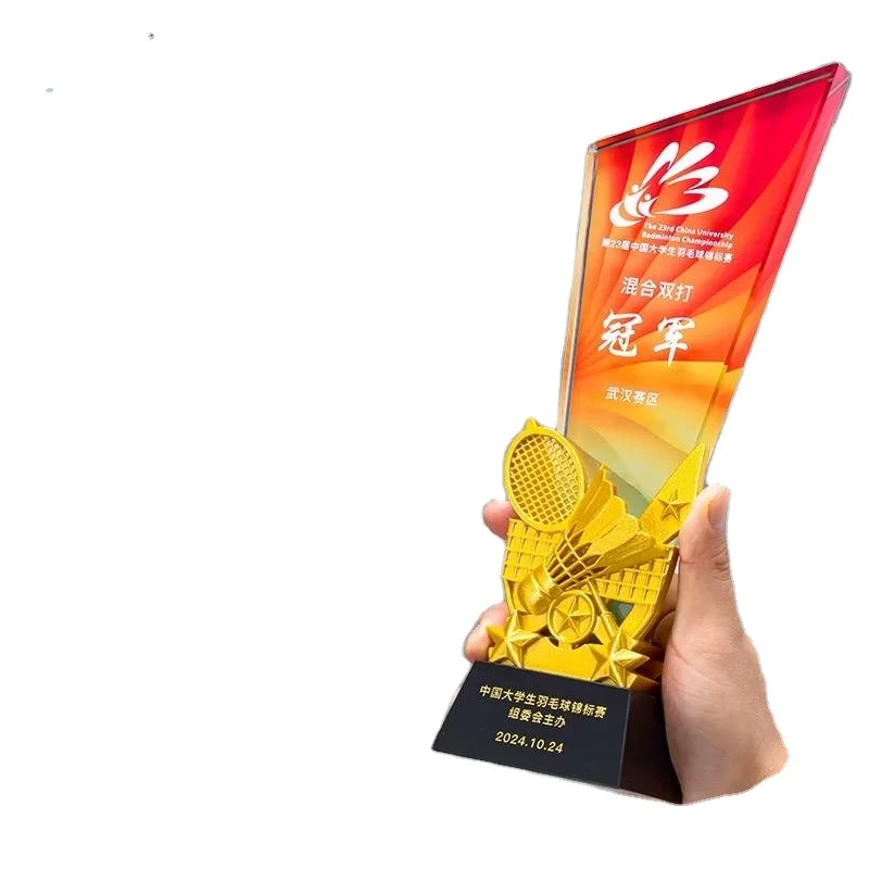 Small Bridge Explosive Models 3D Print Custom Private Label High-Grade Sport Winner Metal Star Blank Crystal Trophy