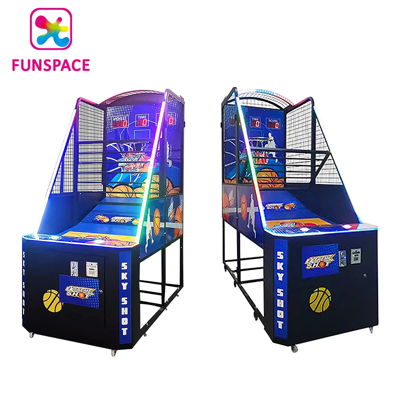 Funspace Coin Operated Basketball Machine Adults Play Games Crazy Shoot Ball Basketball Arcade Redemption Game Machine