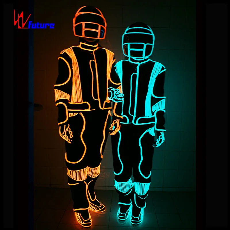 Mens Light Up Led Tron Costume Performance Wear Future Fiber Optic ...