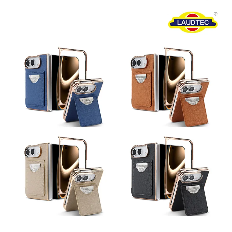Wholesale Slim Wallet Phone Cover for iPhone Duo Fold Premium PU Leather Card Slot Kickstand Scratch Resistant Mobile Case
