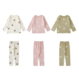 YOEHYAUL Extra-soft 2 Pieces Children Girls Homewear Indoor Nightwear Toddler Kids Sleepwear Wholesale Kids Pyjamas Cotton