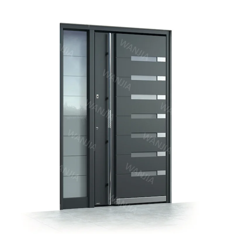 Latest Modern Design Villa Exterior Front Entry Doors Pivot Metal Doors Exterior Steel Door for Home