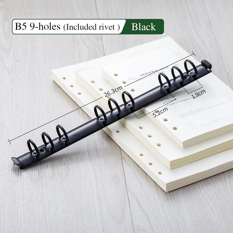 Metal Rose Gold Looseleaf Binder Rings Mechanism For A6 A5 B5 A4