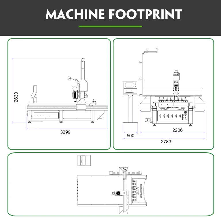 Cnc Router Machine Acm 5000 X 1500 Large Wood Cnc Router Cnc Router Machine for Kitchen Cabinet