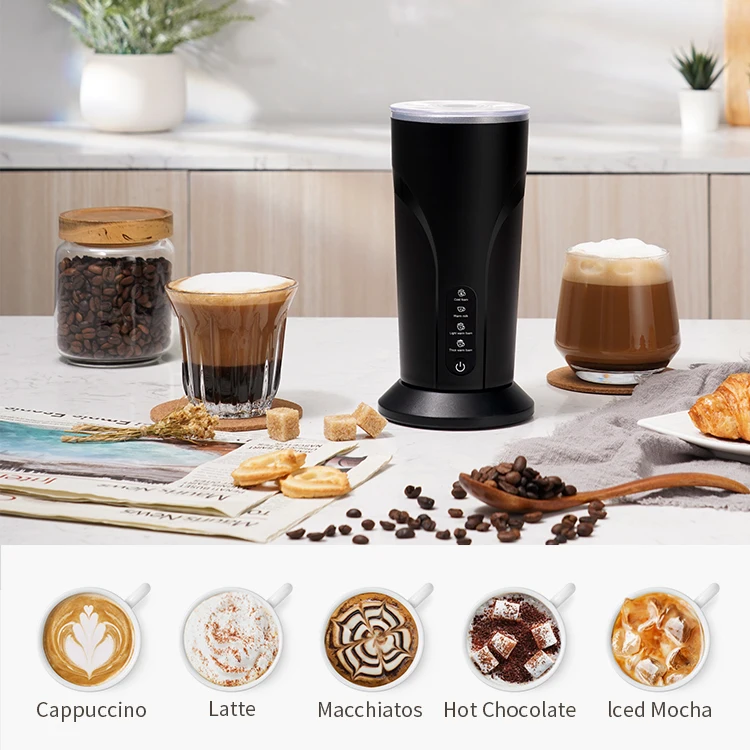 Electric Automatic Electric 4 in 1 Multifunction Milk Foam Machine With Stand Cappuccino Foamer Espresso Steamer Milk Frother
