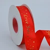 1.0cmX25Y  hot gold Love red