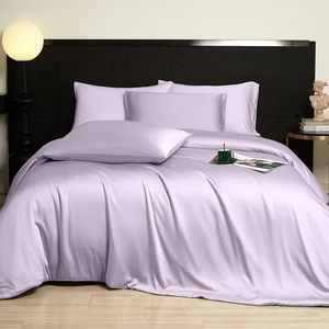 Wholesale 100% Bamboo Bed Sheets and Duvet Cover Sets Beautiful Woven Technique Eco-Friendly Bedding Set