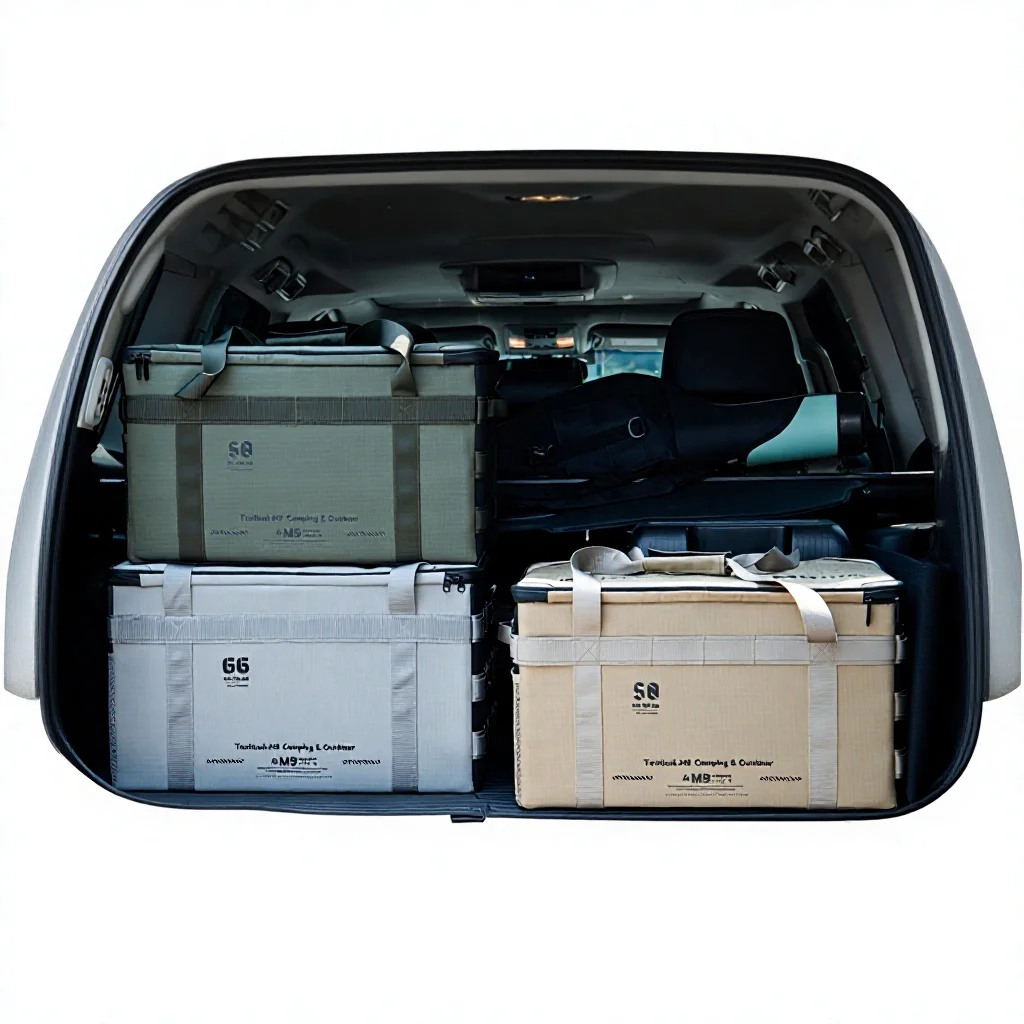 Foldable Oxford Cloth Storage Box Car Trunk Organizer Portable Camping Storage Bin for SUV Travel Outdoor - view 1