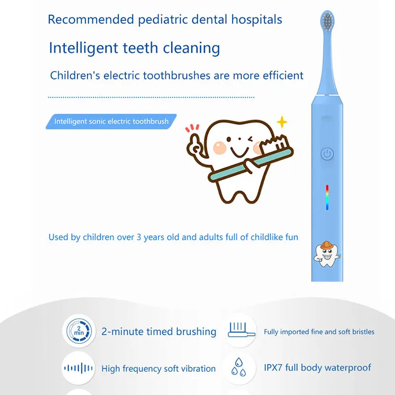 Children Electric Toothbrush 5 Year Old Child Electric Toothbrush Portable Waterproof IPx7 Sonic Electric Toothbrush For Kid factory