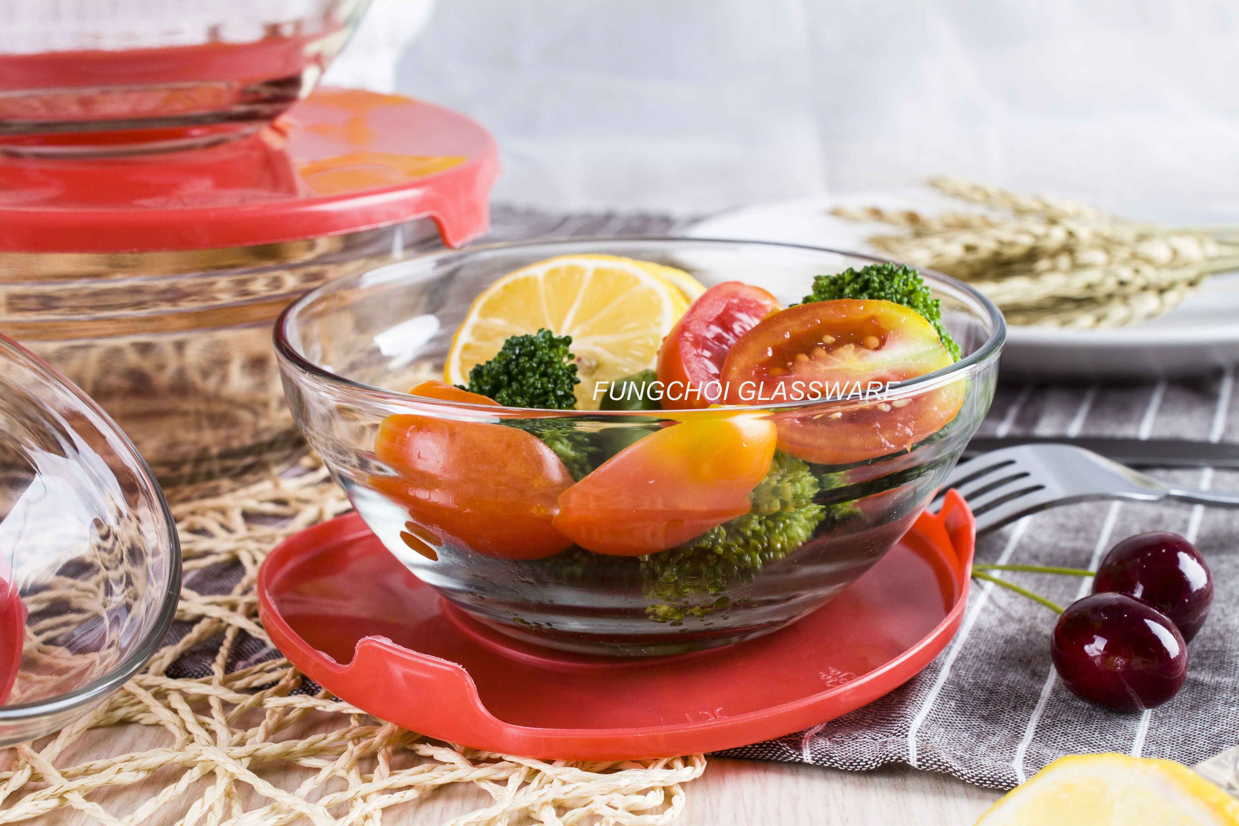 Transparent Classic Bowl Manufacturing Durable Salad Mixing Glass