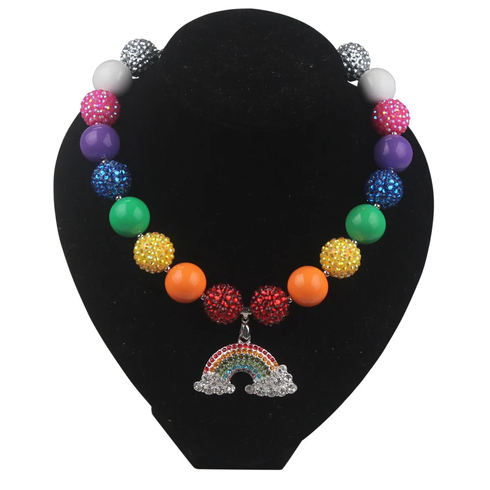 rainbow chunky necklace