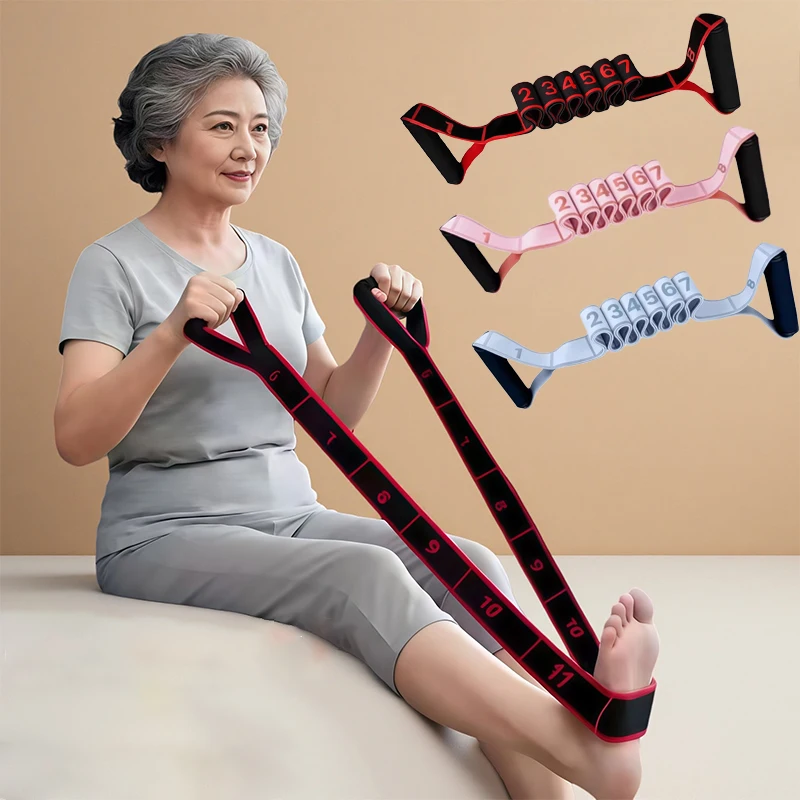 Upgraded Yoga Stretch Band with Anti-slip Handle, Featuring an 8-loop Design product detail 1