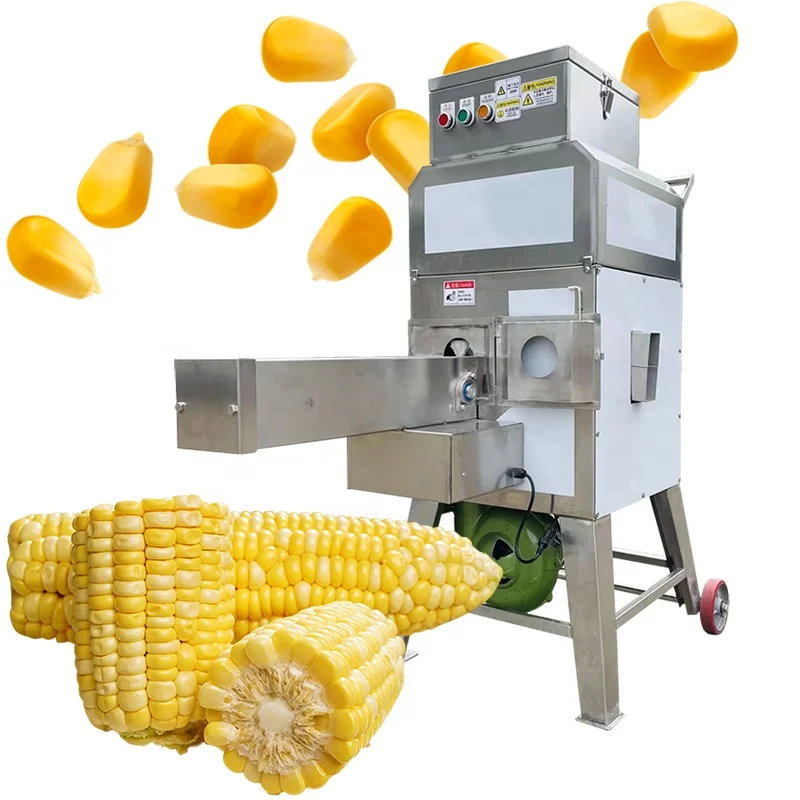 Food Processing Fresh Corn Peeling Cooked Corn Kernel Removing Machine Sweet Maize Sheller